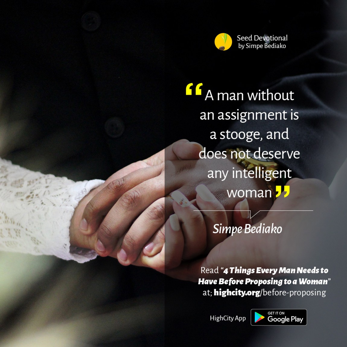 4 Things Every Man Needs to Have Before Proposing to a Woman – Seed for Today 4 Things Every Man Needs to Have Before Proposing to a Woman