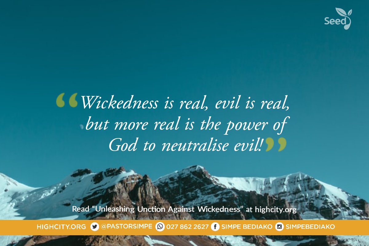 Unleashing Unction Against Wickedness – Seed for Today Unleashing Unction Against Wickedness Unleashing Unction Against Wickedness