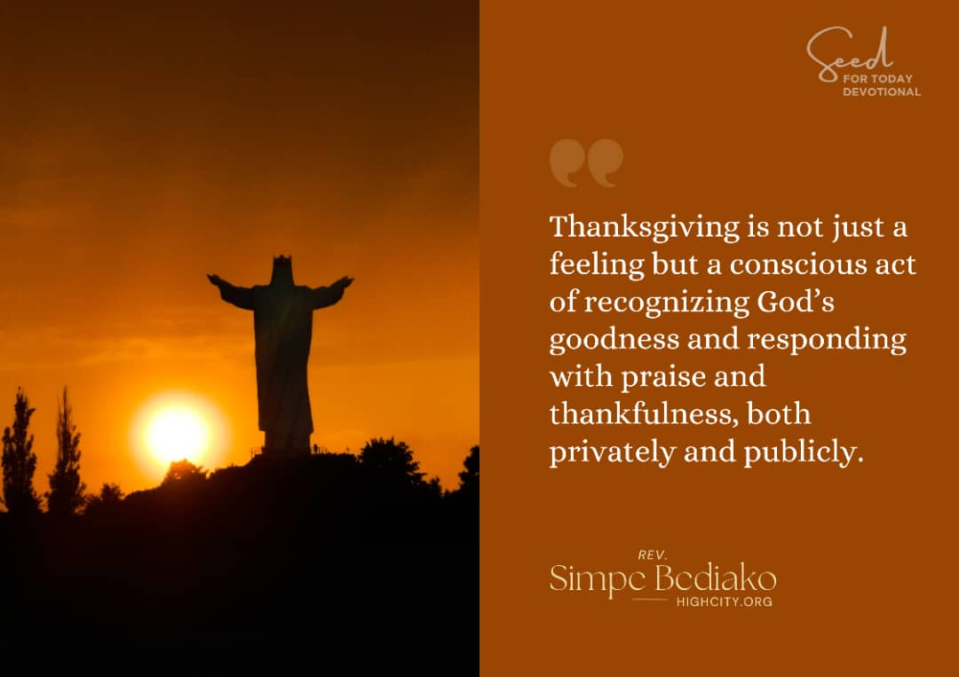 The art of thanksgiving – Seed for Today The art of thanksgiving The art of thanksgiving