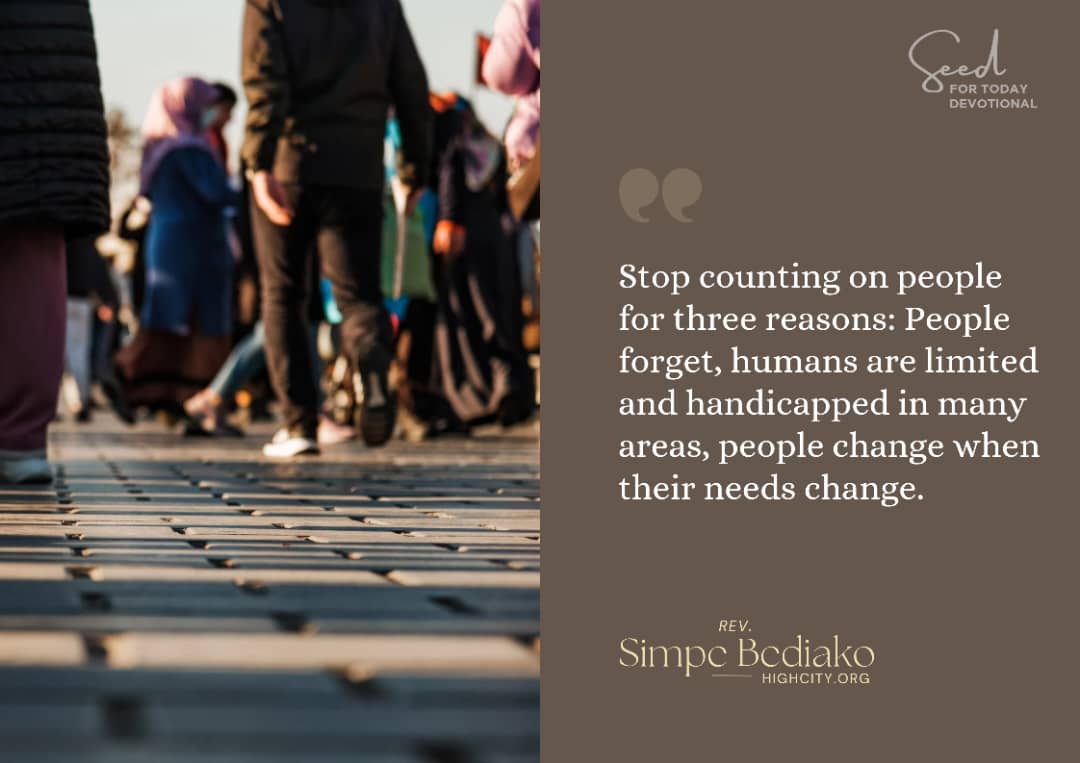 Stop counting on people for three reasons Stop counting on people
