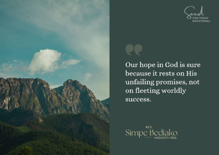 Envy not sinners - Seed for Today Daily Devotional