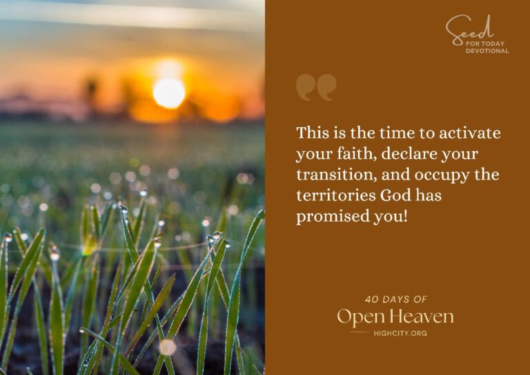 Command a New Season and Possession - Seed for Today Daily Devotional