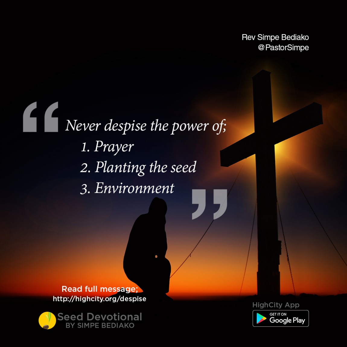 3 Things You Should not Despise – Seed for Today 3 Things You Should not Despise