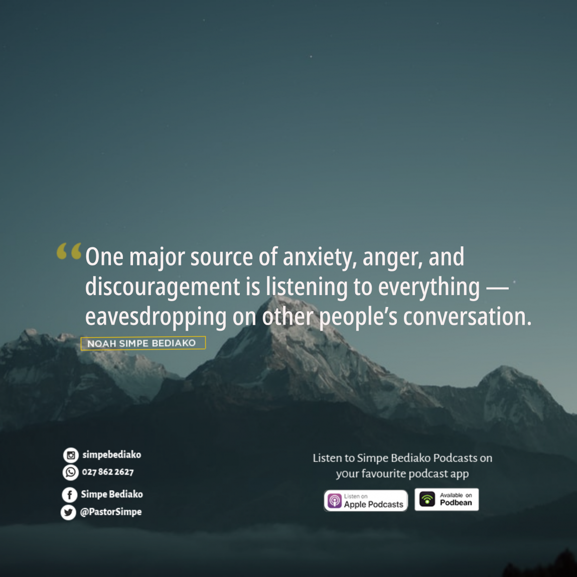 Do not Listen to Everything! - Seed for Today Daily Devotional
