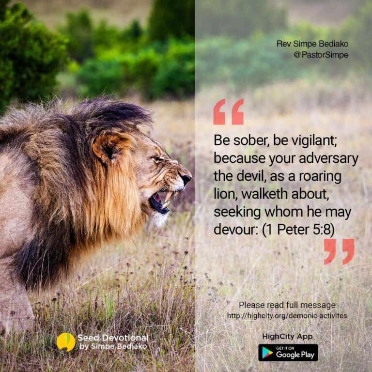 Beware of Demonic Activity - Seed for Today Daily Devotional