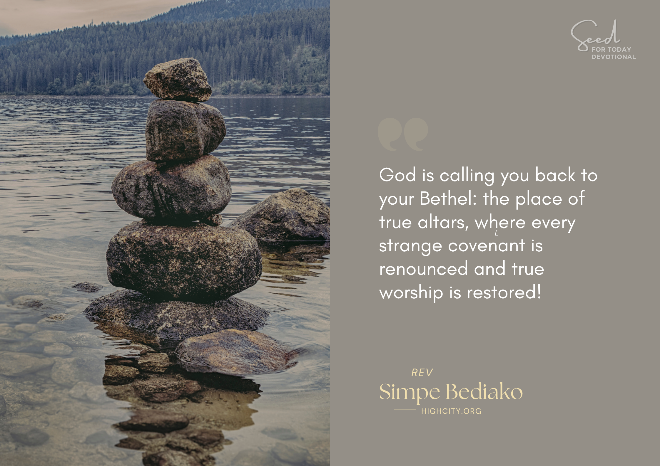 Command Every Evil Altar in Your Life to Break, as at Bethel - Seed for Today Daily Devotional