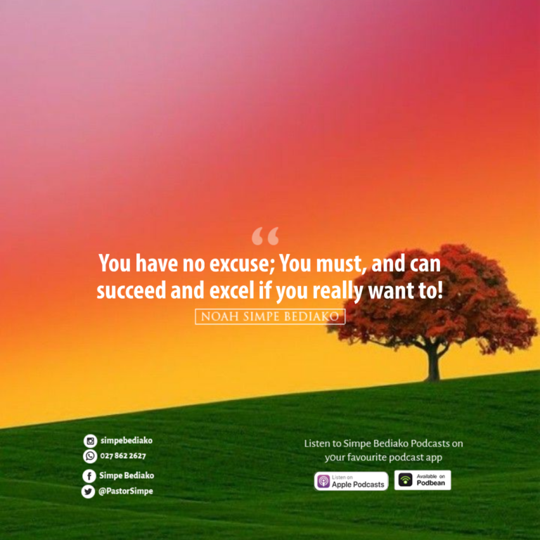 Get Rid of Excuses - Seed for Today Daily Devotional