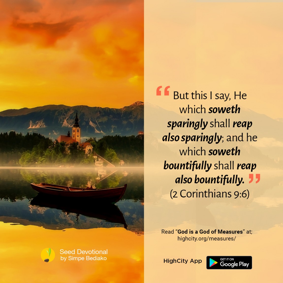 God is a God of Measures – Seed for Today God is a God of Measures - Seed for Today Daily Devotional