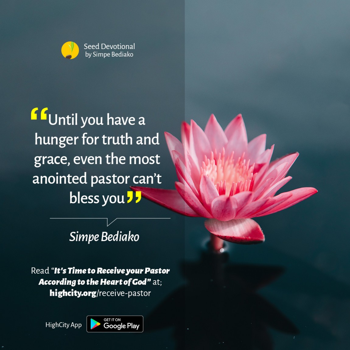It's Time to Receive your Pastor According to the Heart of God – Seed for Today It's Time to Receive your Pastor According to the Heart of God