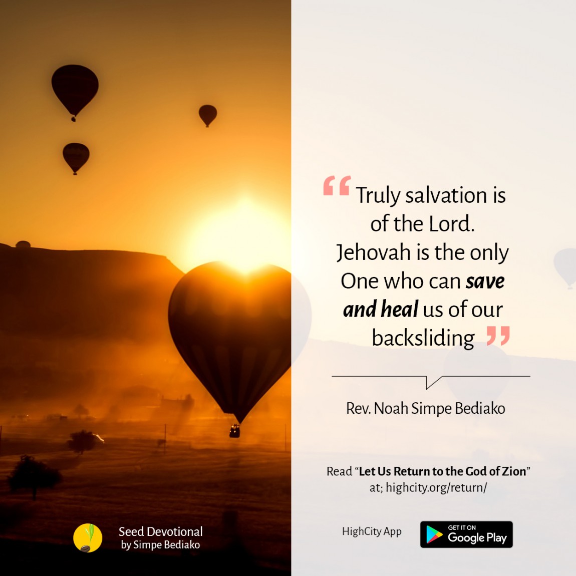 Let Us Return to the God of Zion – Seed for Today Let Us Return to the God of Zion