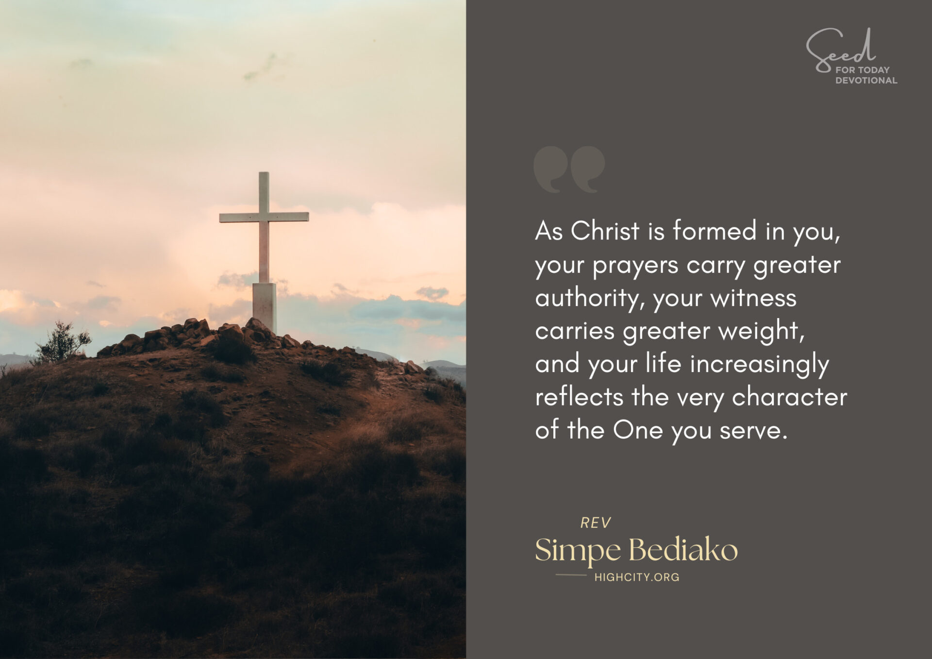 Pray that Christ Will Be Formed in Us - Seed for Today Daily Devotional