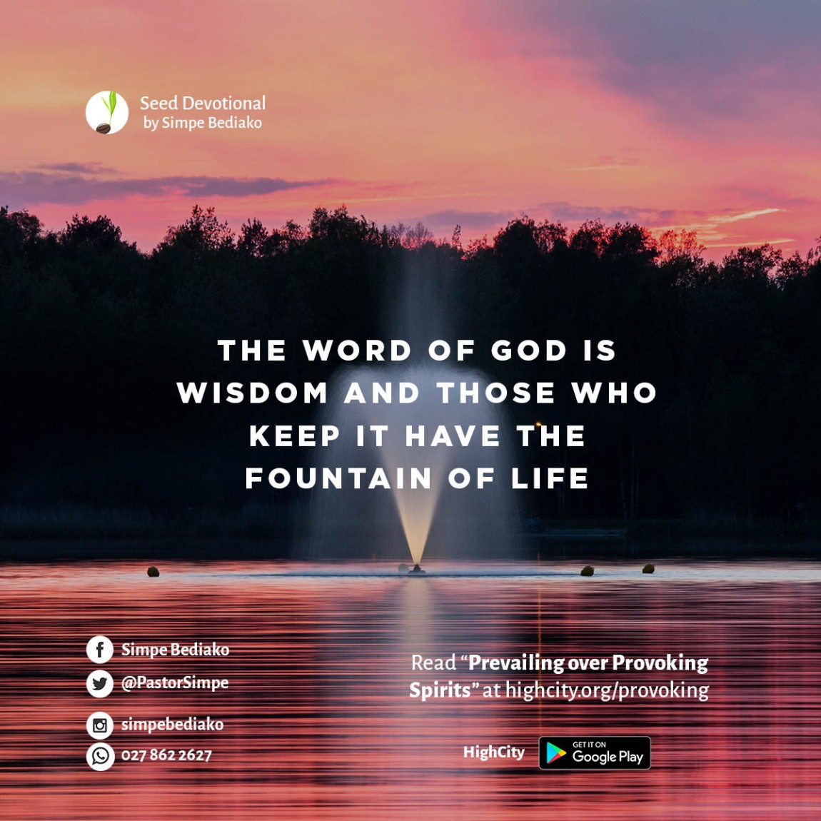 Prevailing over Provoking Spirits – Seed for Today Prevailing over Provoking Spirits