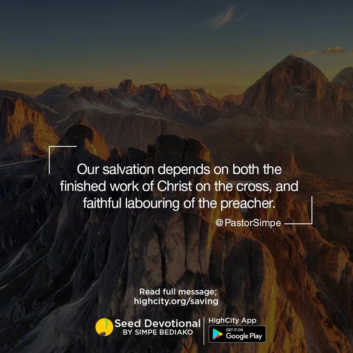 Saving the World - Seed for Today Saving the World