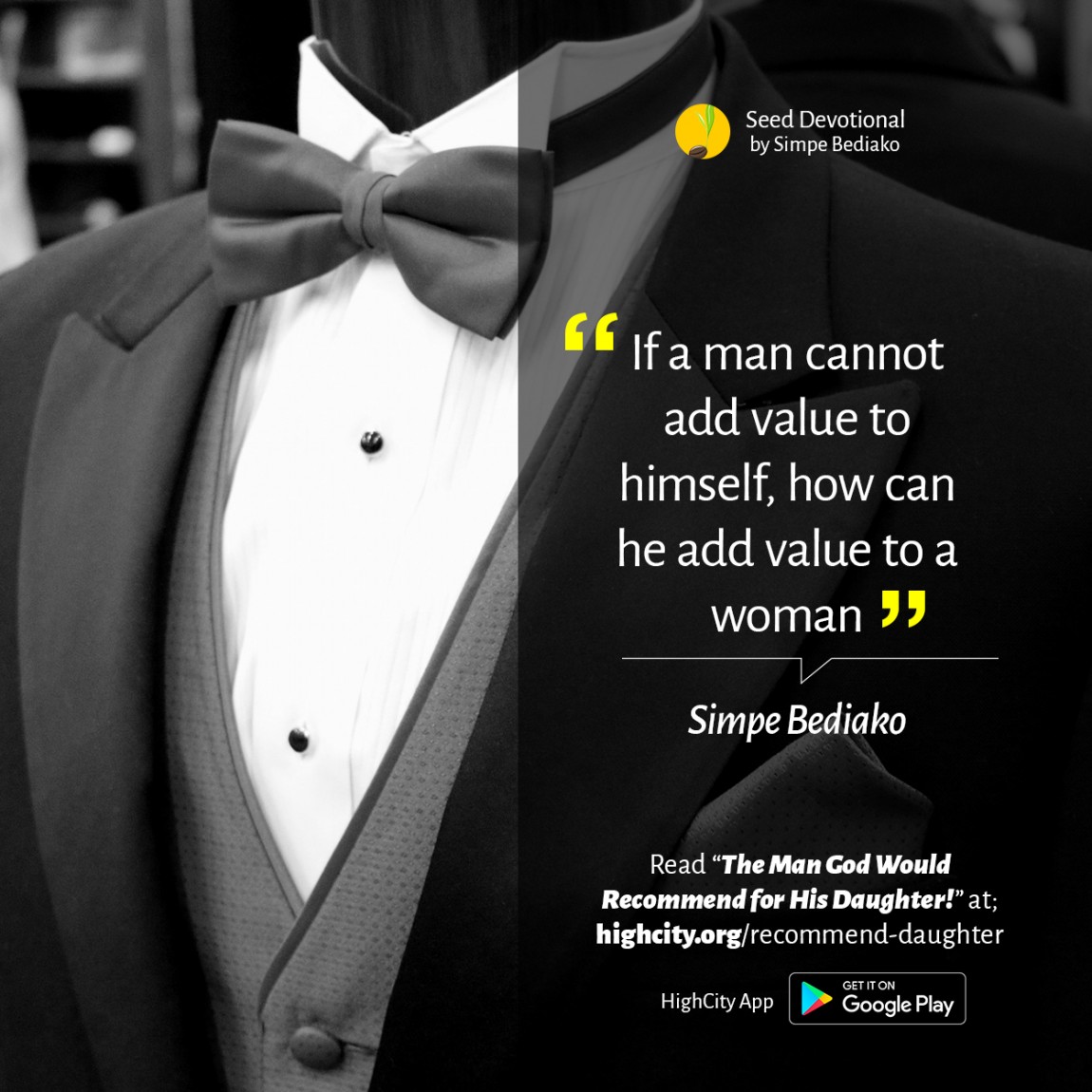 The Man God Would Recommend for His Daughter! - Seed for Today Daily Devotional