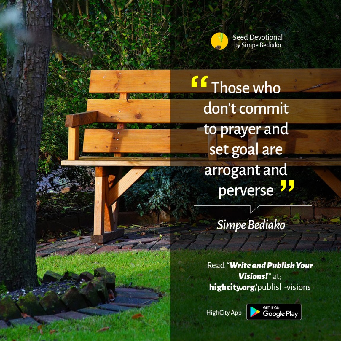 Write and Publish Your Visions! – Seed for Today Write and Publish Your Visions!