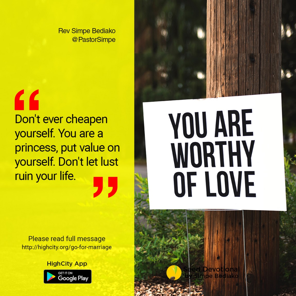 You don't Need a Date; Go for Marriage! – Seed for Today You don't Need a Date; Go for Marriage!