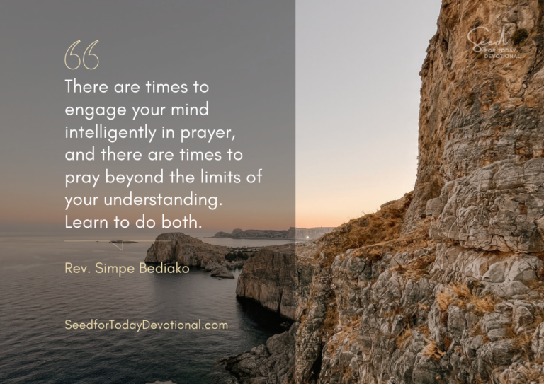 There Are Two Media Of Prayer! - Seed for Today Devotional